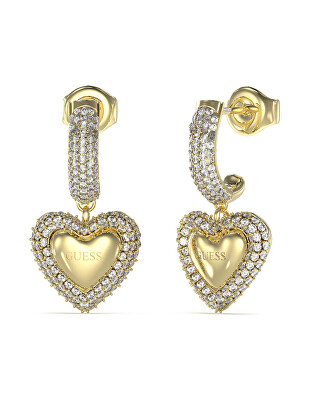 Guess - Pozlacené ocelové náušnice Beloved JUBE05021JWYGT/U
