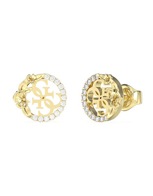 Guess - Pozlacené peckové náušnice 4 Love JUBE05041JWYGT/U
