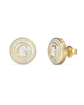 Guess - Pozlacené peckové náušnice G Talisman JUBE06205JWYGT/U