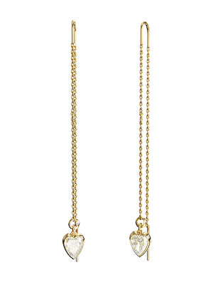 Guess - Pozlacené řetízkové náušnice Crystal Love JUBE06364JWYGT/U