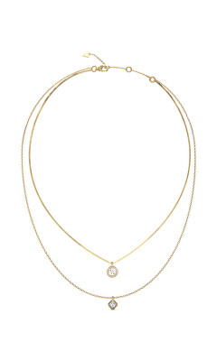 Guess - Pozlacený dvojitý náhrdelník 4G Crush JUBN04159JWYGT/U
