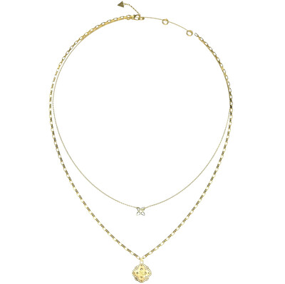 Guess - Pozlacený dvojitý náhrdelník Wild Flower JUBN05507JWYGT/U