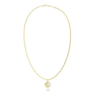 Guess - Pozlacený náhrdelník Měsíc Aurora JUBN06227JWYGT/U