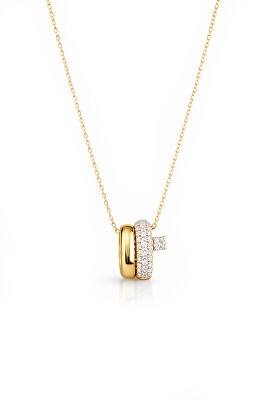Guess - Colier fin placat cu aur cu cristale Nuances JSBN04504JWYGT/U