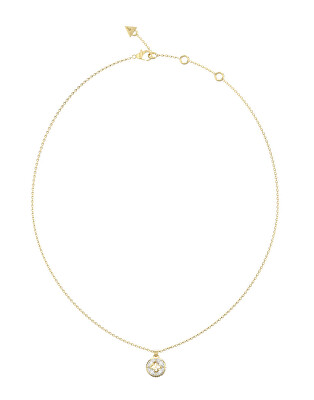 Guess - Pozlátený náhrdelník s kryštálmi 4G Supreme JUBN06393JWYGT/U