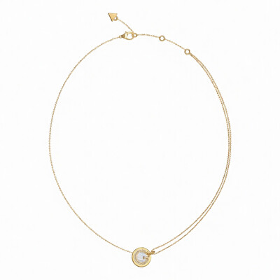 Guess - Pozlacený náhrdelník s perletí G Crystal JUBN05437JWYGT/U