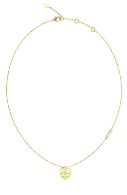 Guess - Půvabný pozlacený náhrdelník Guess Amore JUBN05056JWYGT/U