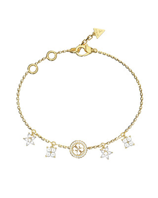 Guess - Pozlacený náramek s přívěsky Secret Garden JUBB06033JWYG