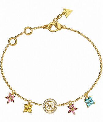 Guess - Pozlacený náramek s přívěsky Secret Garden JUBB06033JWYGMCS