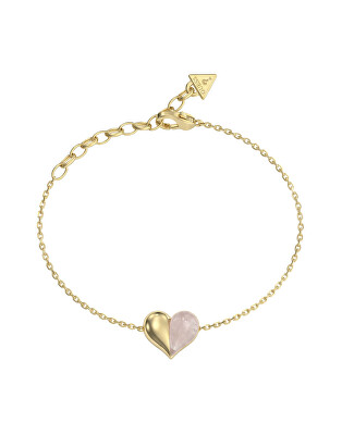 Guess - Pozlacený náramek se srdíčkem True Colors JUBB06418JWYGR