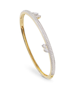 Guess - Pozlacený pevný náramek se zirkony Nuances JSBB04507JWYG