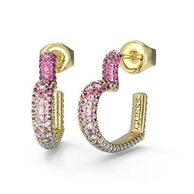 Guess - Překrásné srdíčkové náušnice Beloved JUBE05006JWYGPKT/U