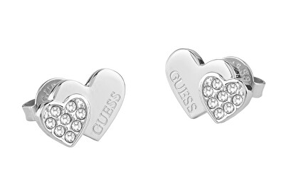 Guess - Půvabné ocelové náušnice s krystaly Studs Party JUBE02174JWRHT/U