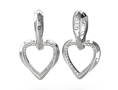 Guess - Půvabné ocelové náušnice s přívěsky Mon Amour JUBE04617JWRHT/U