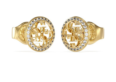 Guess - Půvabné pozlacené náušnice Life In 4G JUBE02136JWYGT/U