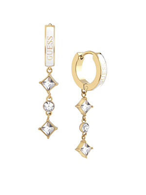 Guess - Půvabné pozlacené náušnice Perfect Liaison JUBE03069JWYGWHT/U