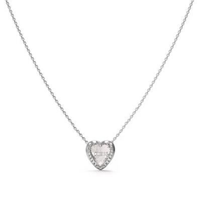 Guess - Půvabný ocelový náhrdelník se srdíčkem Mon Amour JUBN04606JWRHT/U