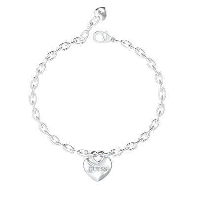 Guess - Půvabný ocelový náramek se srdíčkem Crazy In Love JUBB05217JWRH