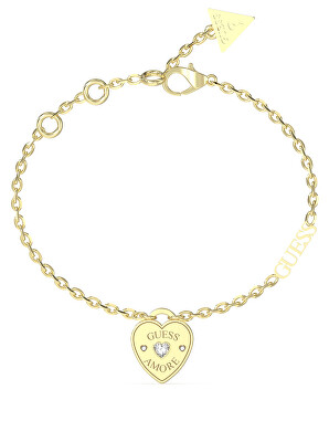 Guess - Půvabný pozlacený náramek Guess Amore JUBB05057JWYG