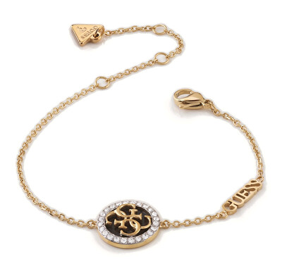 Guess - Půvabný pozlacený náramek Life In 4G JUBB02149JWYGBK