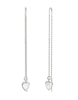 Guess - Řetízkové náušnice z oceli Crystal Love JUBE06364JWRHT/U