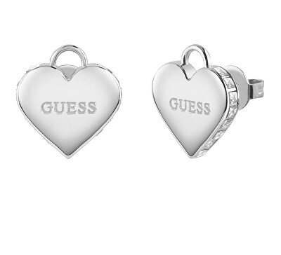 Guess - Romantické ocelové náušnice Srdíčka Falling In Love JUBE02231JWRHT/U