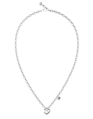 Guess - Romantický ocelový náhrdelník se srdíčky Crazy In Love JUBN05216JWRHT/U