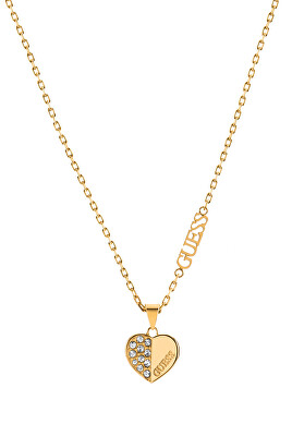 Guess - Romantický pozlacený náhrdelník Lovely Guess JUBN03035JWYGT/U
