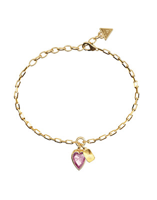 Guess - Romantický pozlacený náramek Crystal Love JUBB06360JWYGPK