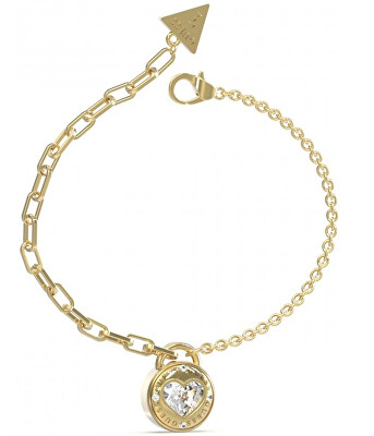 Guess - Romantický pozlacený náramek Rolling Hearts JUBB03353JWYG