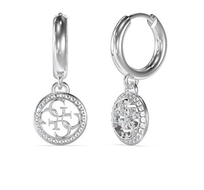 Guess - Slušivé ocelové náušnice 4G Logo JUBE02135JWRHT/U