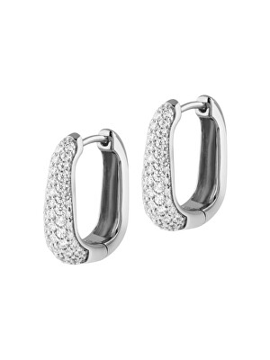 Guess - Slušivé stříbrné náušnice s krystaly Nuances JSBE04502JWRHT/U