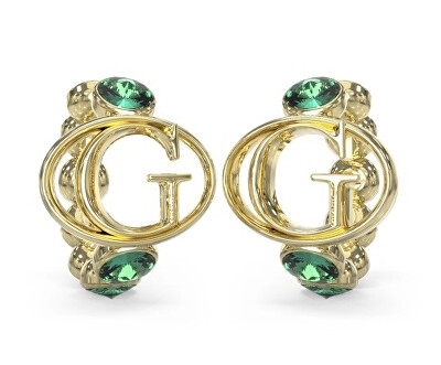 Guess - Slušivé pozlacené kruhy Rivoli JUBE03360JWYGEMT/U