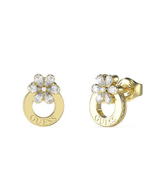 Guess - Slušivé pozlacené náušnice z oceli Lily JUBE05108JWYGT/U