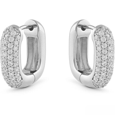 Guess - Slušivé oválné náušnice s kubickými zirkony Nuances JSBE04535JWRHT/U