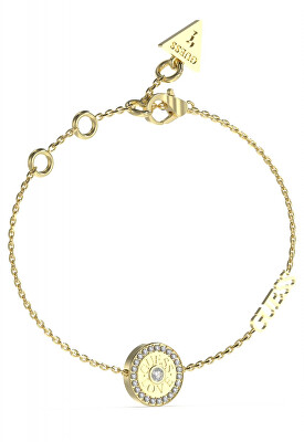 Guess - Slušivý pozlacený náramek se zirkony Love Guess JUBB04082JWYGS
