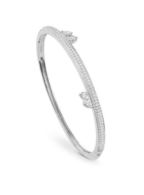 Guess - Stříbrný pevný náramek se zirkony Nuances JSBB04511JWRH