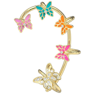 Guess - Stylová pozlacená záušnice Chrysalis JUBE04092JWYGMCT/U
