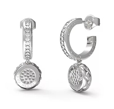 Guess - Stylové ocelové náušnice s přívěsky Stylish Guess JUBE04596JWRHT/U