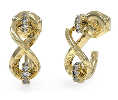 Guess - Stylové pozlacené náušnice Endless Dream JUBE03272JWYGT/U