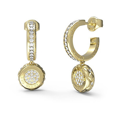 Guess - Stylové pozlacené náušnice s přívěsky Stylish Guess JUBE04596JWYGT/U