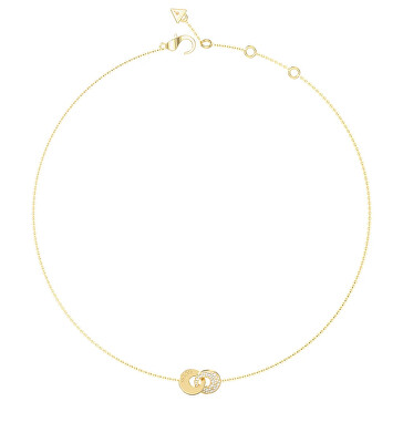 Guess - Slušivý pozlacený náhrdelník Blooming Summer JUBN05219JWYGT/U