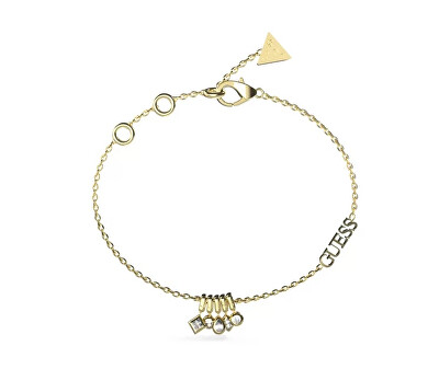 Guess - Stylový pozlacený náramek s přívěsky Tiny Dancer JUBB04647JWYG