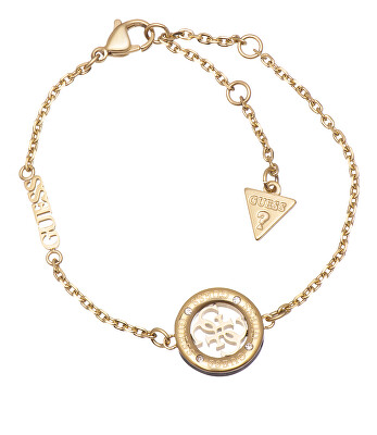 Guess - Stylový pozlacený náramek 4G Loop JUBB02289JWYGBK