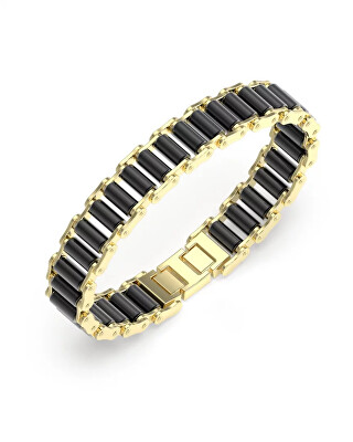 Guess - Stylový pozlacený náramek pro muže Race JUMB04411JWYGGMT/U