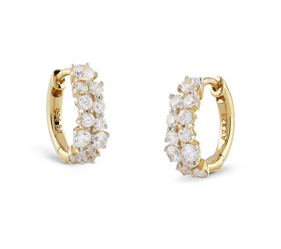 Guess - Luxusní kruhové náušnice s kubickými zirkony Jardin JSBE04481JWYGT/U