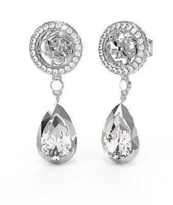 Guess - Třpytivé ocelové náušnice 4G Light JUBE05235JWRHT/U