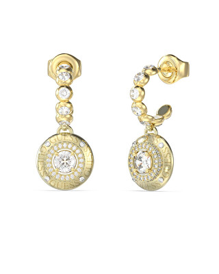 Guess - Třpytivé ocelové náušnice s přívěsky Sparks JUBE06284JWYGT/U