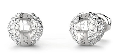 Guess - Třpytivé ocelové náušnice se zirkony Calypso JUBE04459JWRHT/U