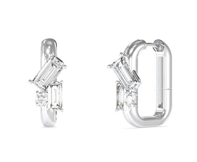Guess - Třpytivé oválné náušnice z oceli Chandelier JUBE05361JWRHT/U